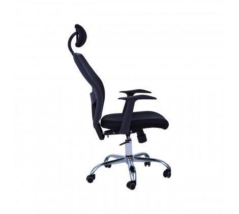 Black Home Office Chair With Black Arms And 5-Wheeler Base - Modern Home Interiors