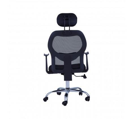 Black Home Office Chair With Black Arms And 5-Wheeler Base - Modern Home Interiors