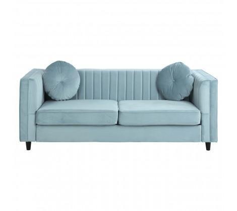 Farah 3 Seat Blue Velvet Sofa - Modern Home Interiors