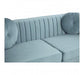 Farah 3 Seat Blue Velvet Sofa - Modern Home Interiors