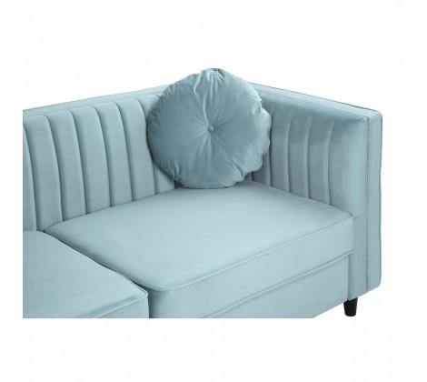 Farah 3 Seat Blue Velvet Sofa - Modern Home Interiors