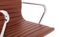 Gio Office Chair - Brown & Chrome - Modern Home Interiors