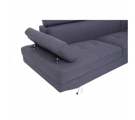 Hanover Large Grey Linen Sofa - Modern Home Interiors