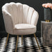 Ovala Mink Velvet Scalloped Shell Chair - Modern Home Interiors